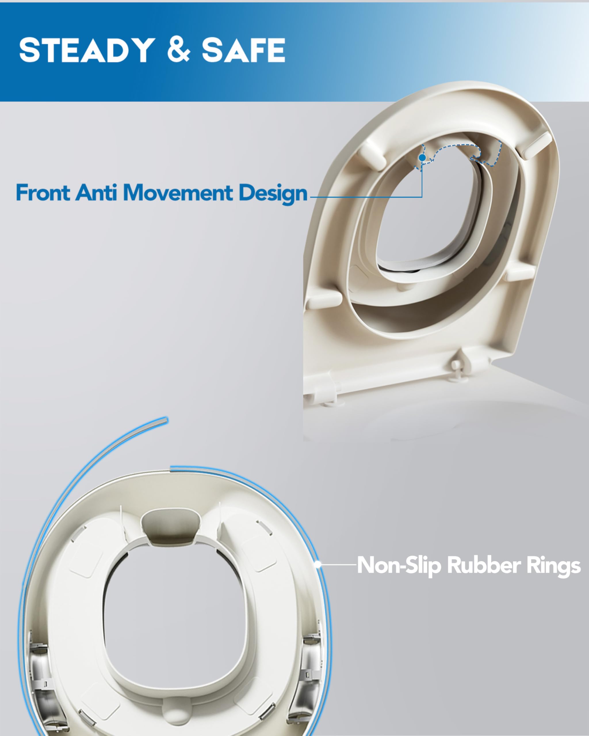 Youocomu Potty Seat travel-friendly design is easy to pack for trips.