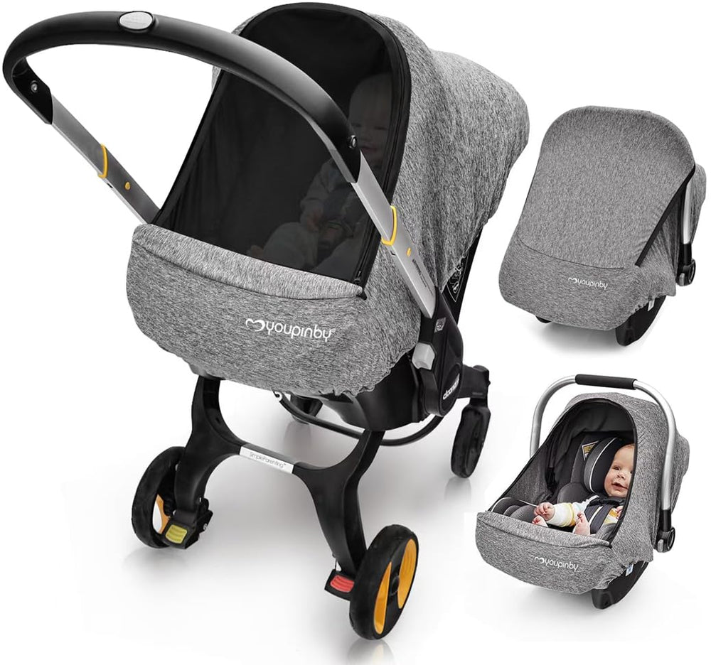Youpinby baby car seat cover gray shows breathable fabric for comfort