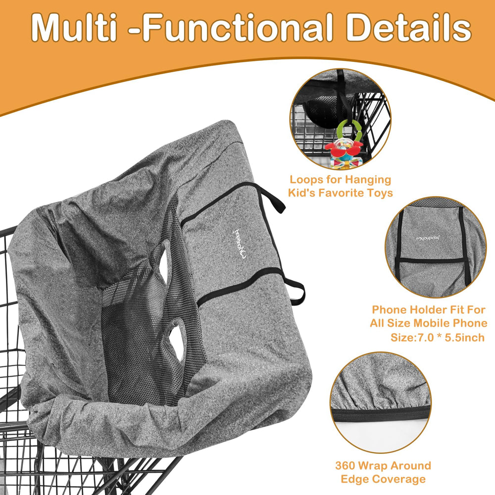 Youpinby highchair cover folds compactly for easy on-the-go use.