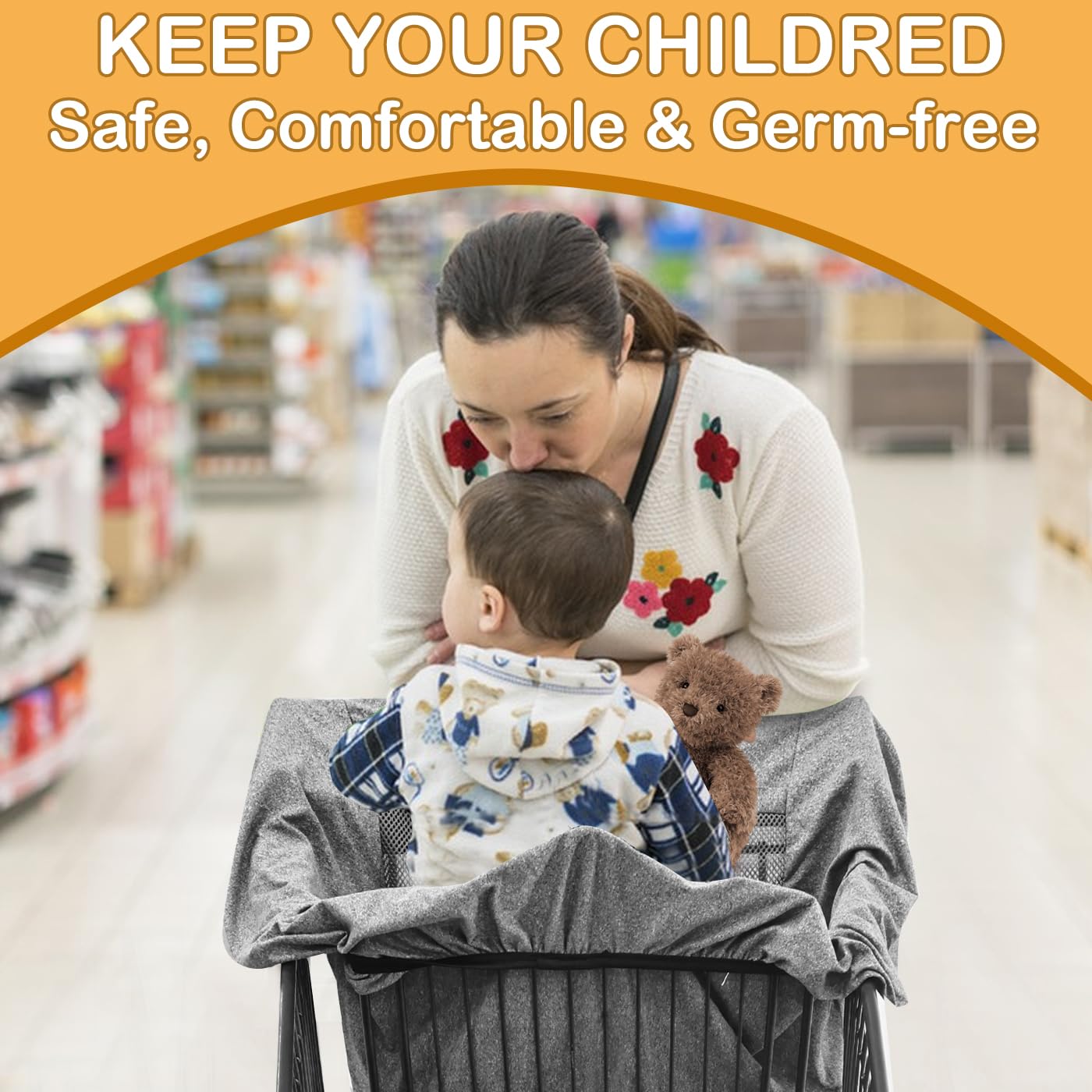 Youpinby machine washable cart cover cleans quickly after shopping trips.