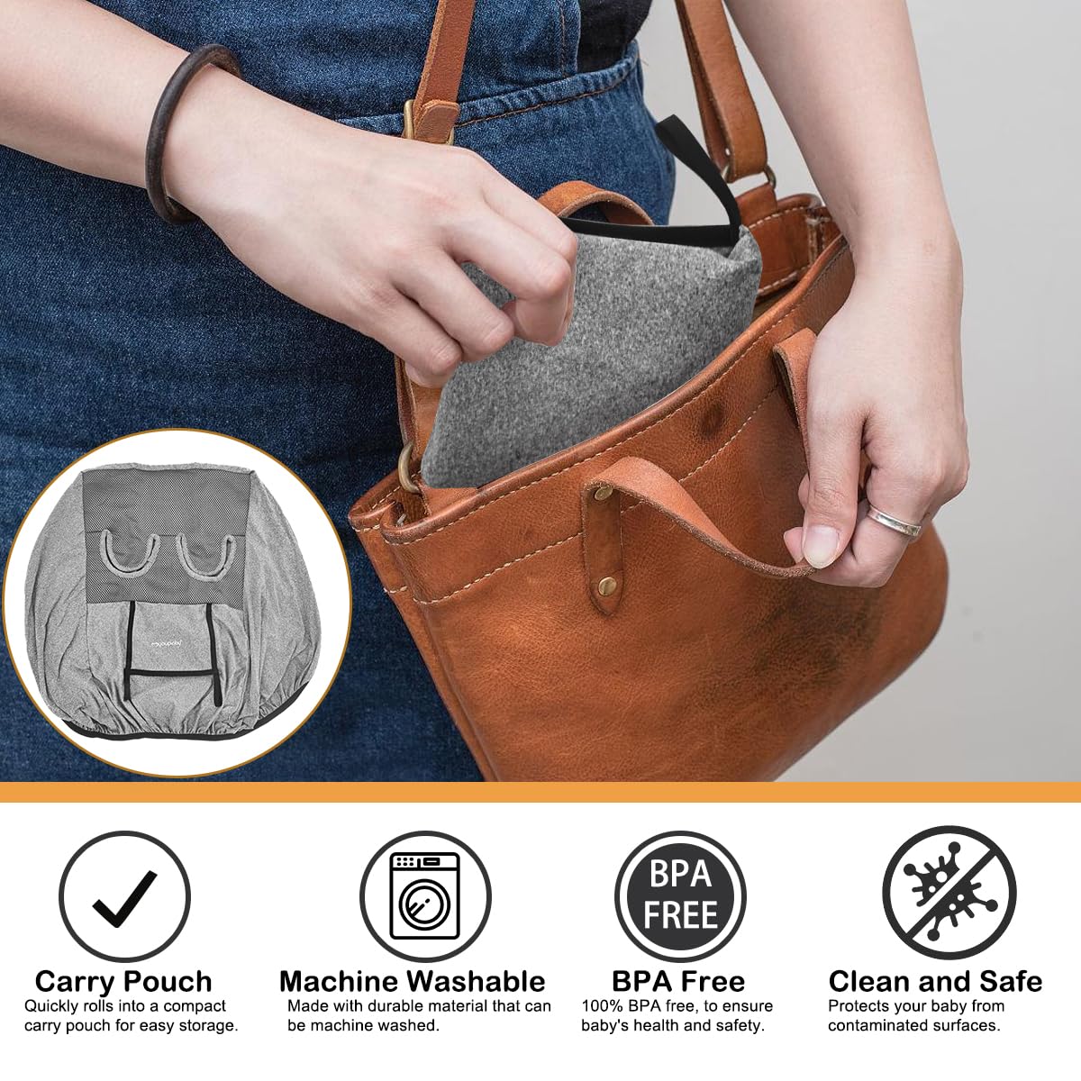 Youpinby safety-certified baby cart cover offers reliable cart protection.