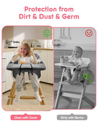 Youpinby shopping cart cover with soft brushed fabric for gentle baby seating.