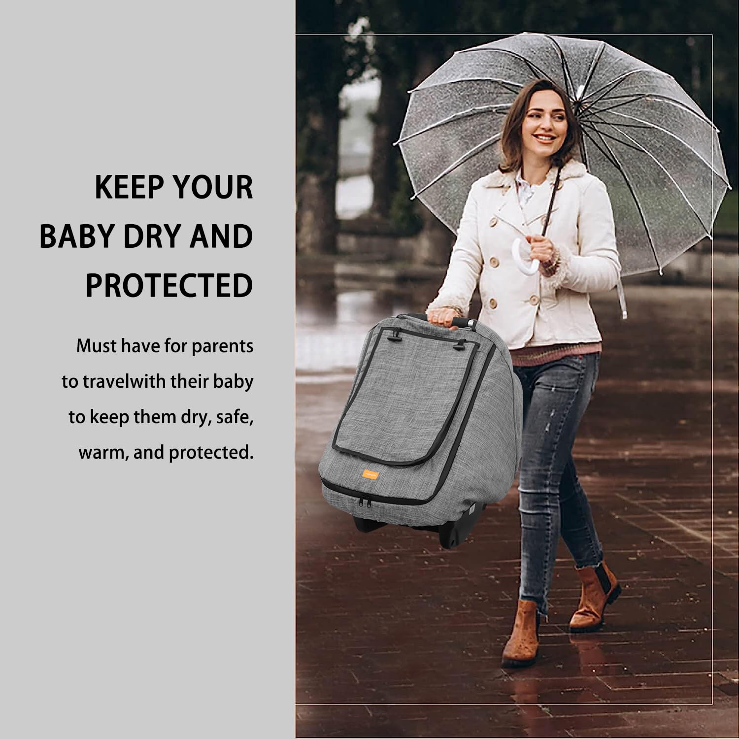 Youpinby stroller canopy conversion offers sun and wind protection.