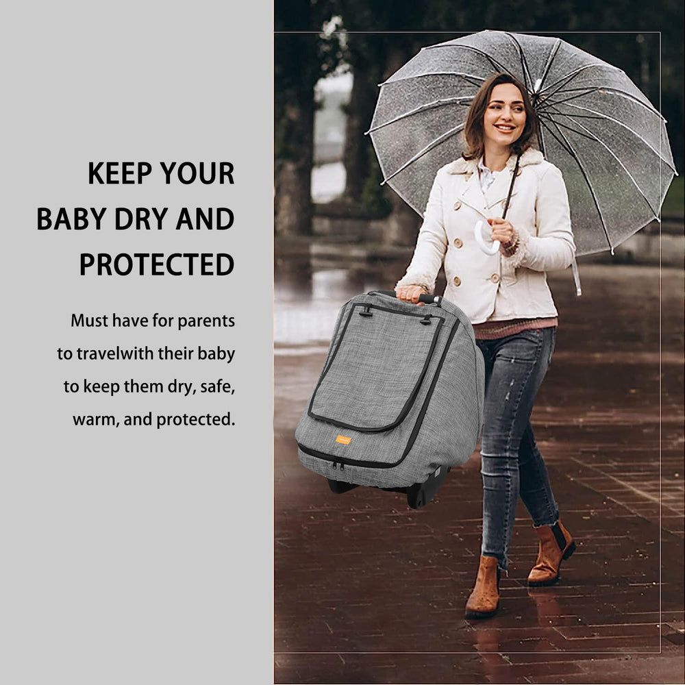 Youpinby stroller canopy conversion offers sun and wind protection.