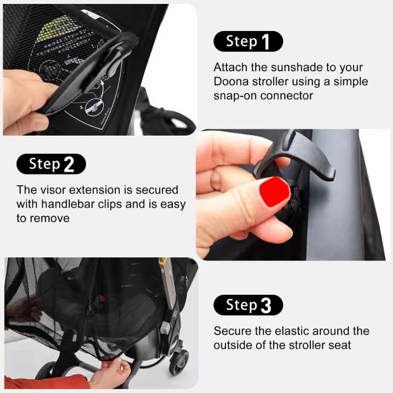 Youpinby sun shade protects against wind and bugs during stroller rides.