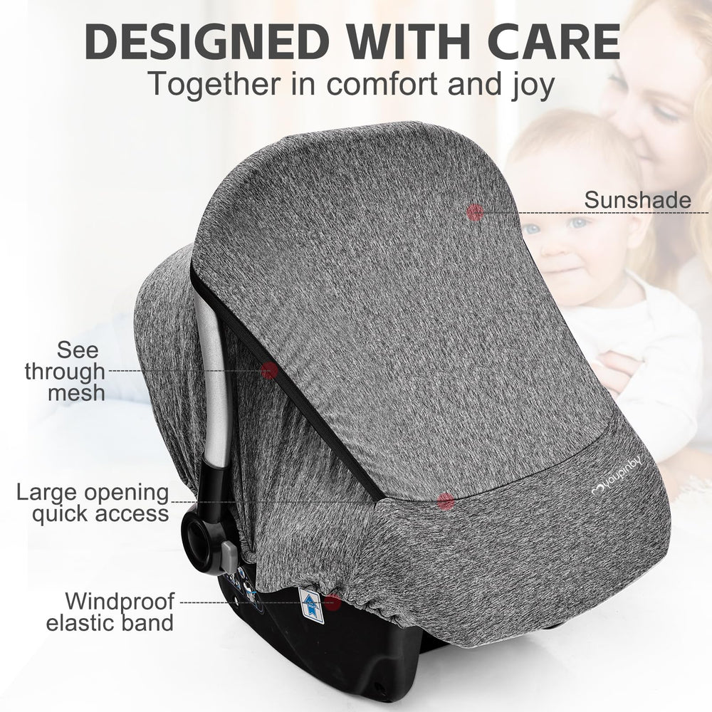 Youpinby universal-fit car seat cover gray fits most seats and strollers