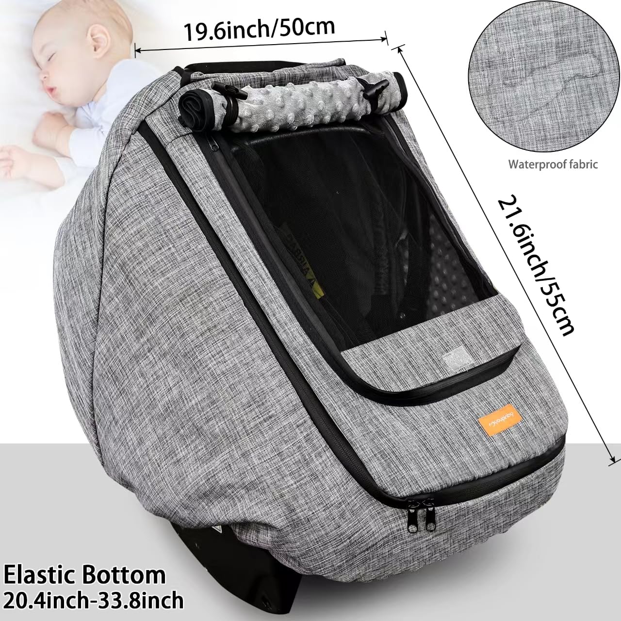 Youpinby windproof baby car seat cover protects against cold gusts on the move.