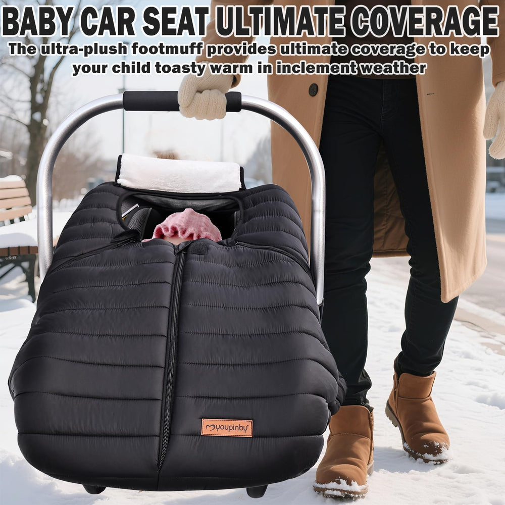 Youpinby universal fit image showing compatibility with Chicco and Doona stroller systems.