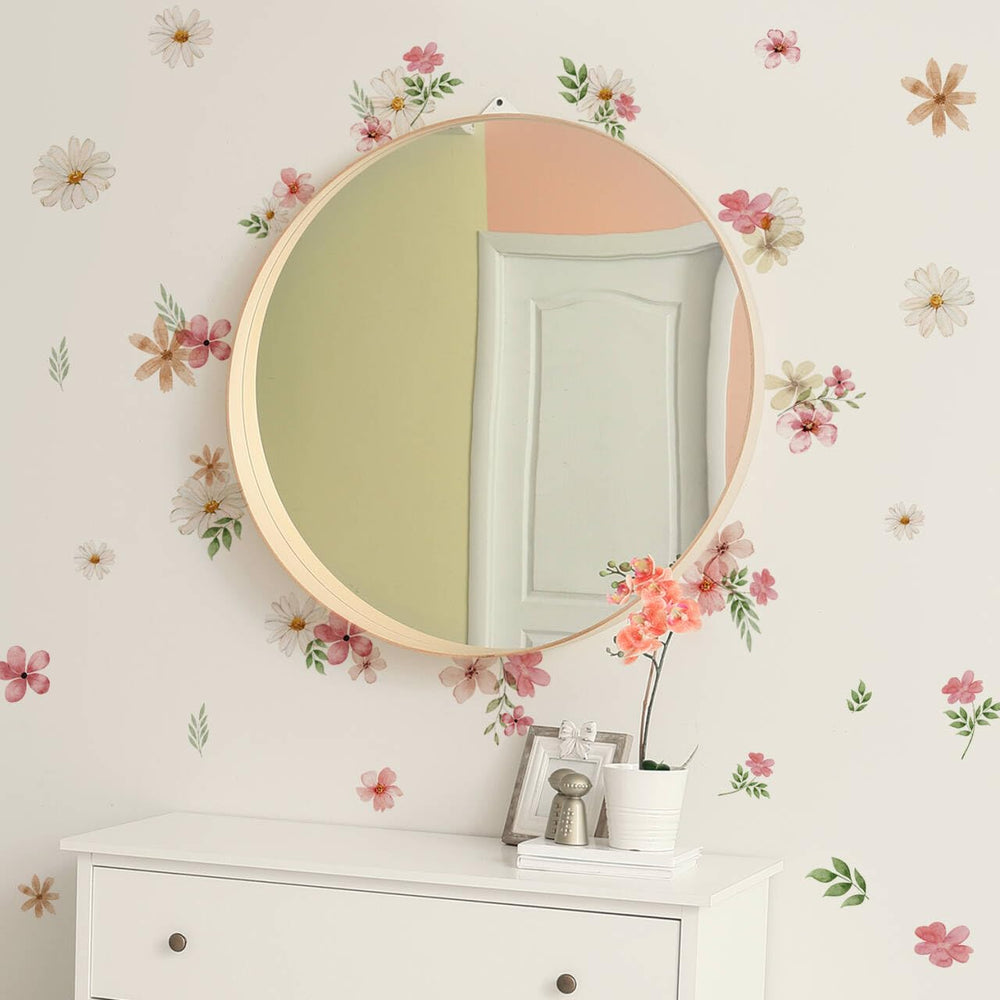 YouRfocus Daisy Watercolor Wall Decals dual-layer print delivers rich coverage on any wall