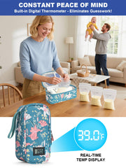 YOUSHARES cooler showing 3-layer insulation and ice packs for extended cooling