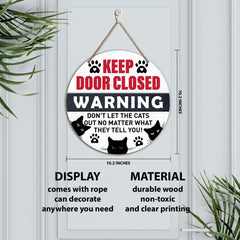 Yousheager keep gate closed sign hanging decor encourages closing doors after pets