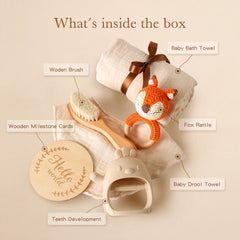 YOUUYS Baby Gift Set teether offers safe chew-friendly relief for teething.