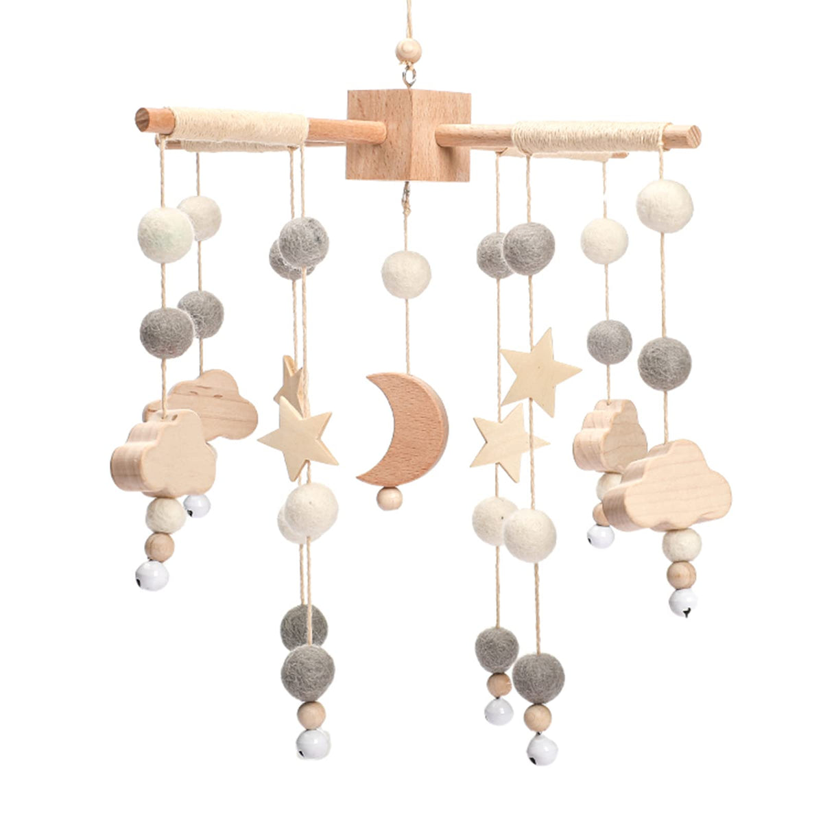 Youuys Boho Baby Crib Mobile Moon and Stars enhances nursery visuals and gentle motion