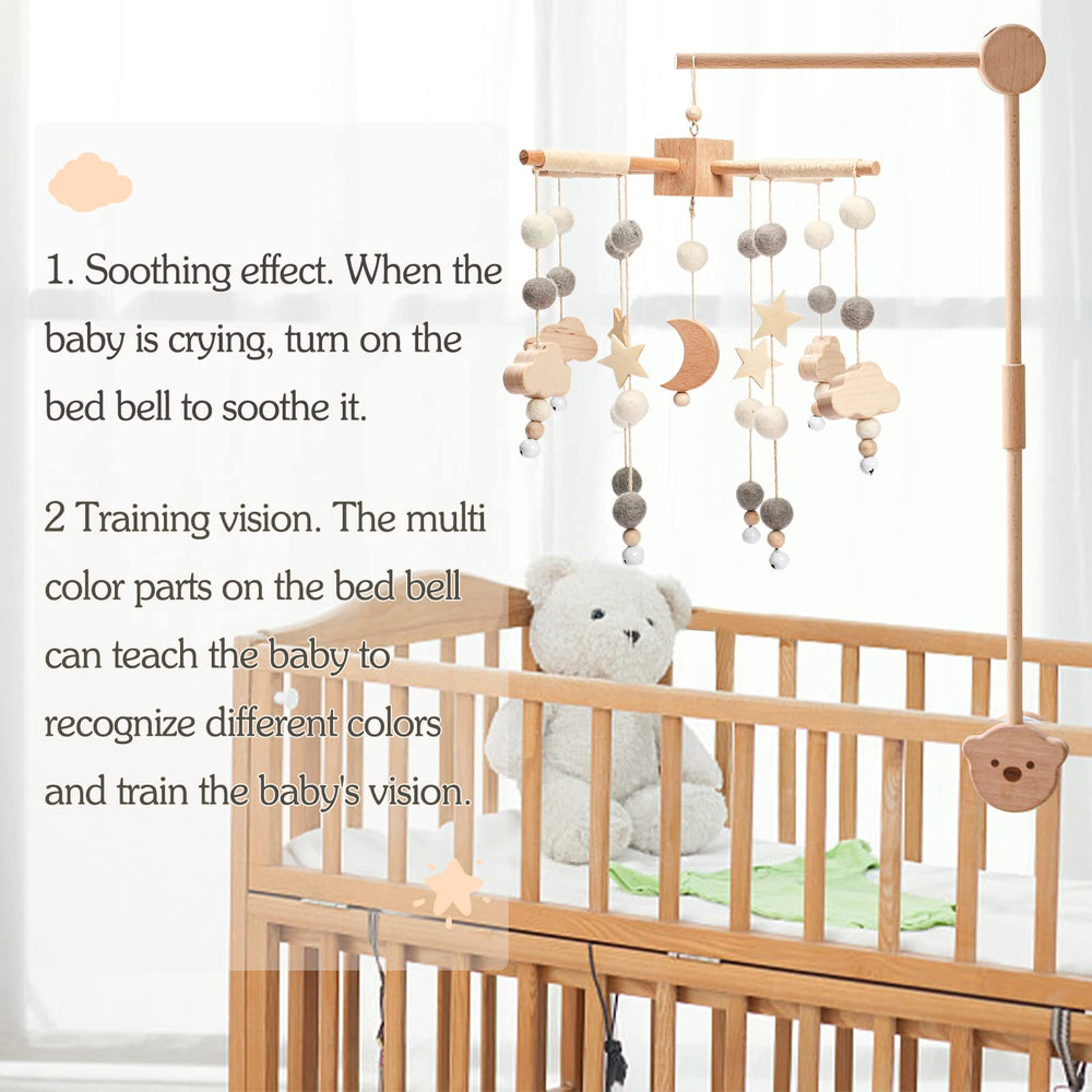 Youuys Wooden beads design offers tactile interest during baby’s early moments