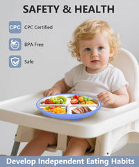 YOUXIU 9-inch divided plate helps with portion control and kid-friendly meals