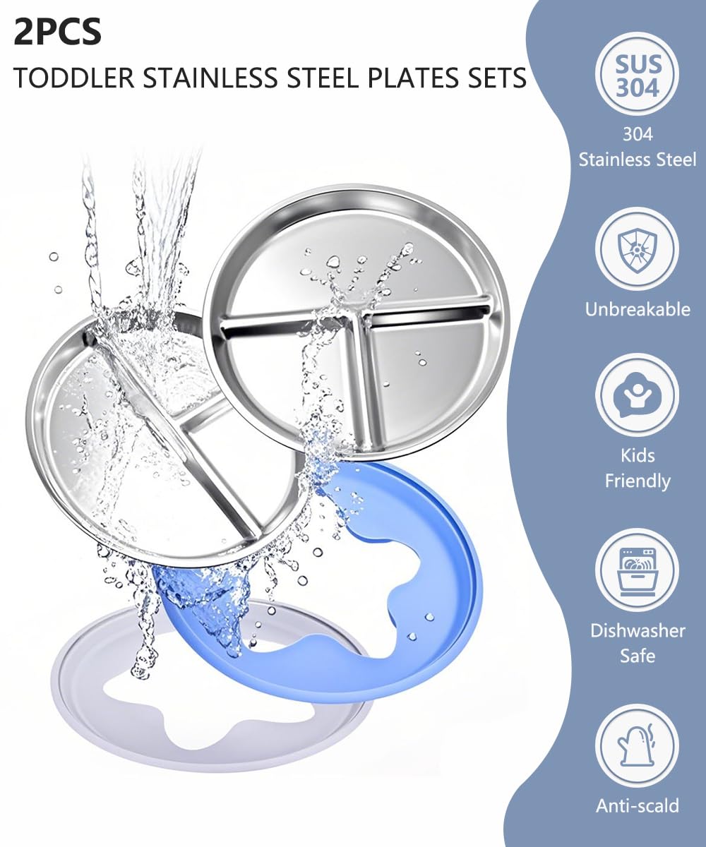 YOUXIU heat-resistant plate protects little hands from hot contents