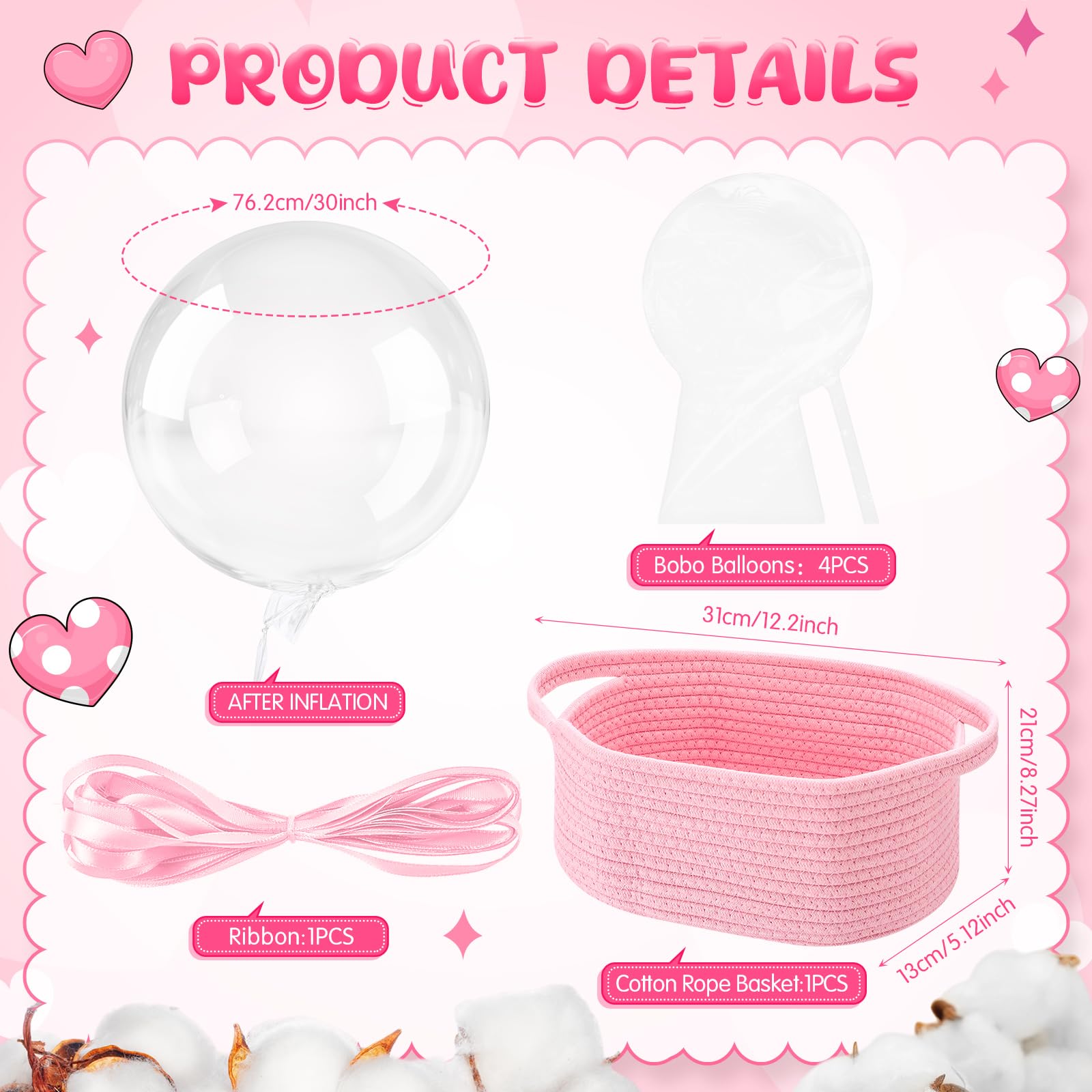 Youyole 30-inch clear bobo balloon enhances gift presentation.