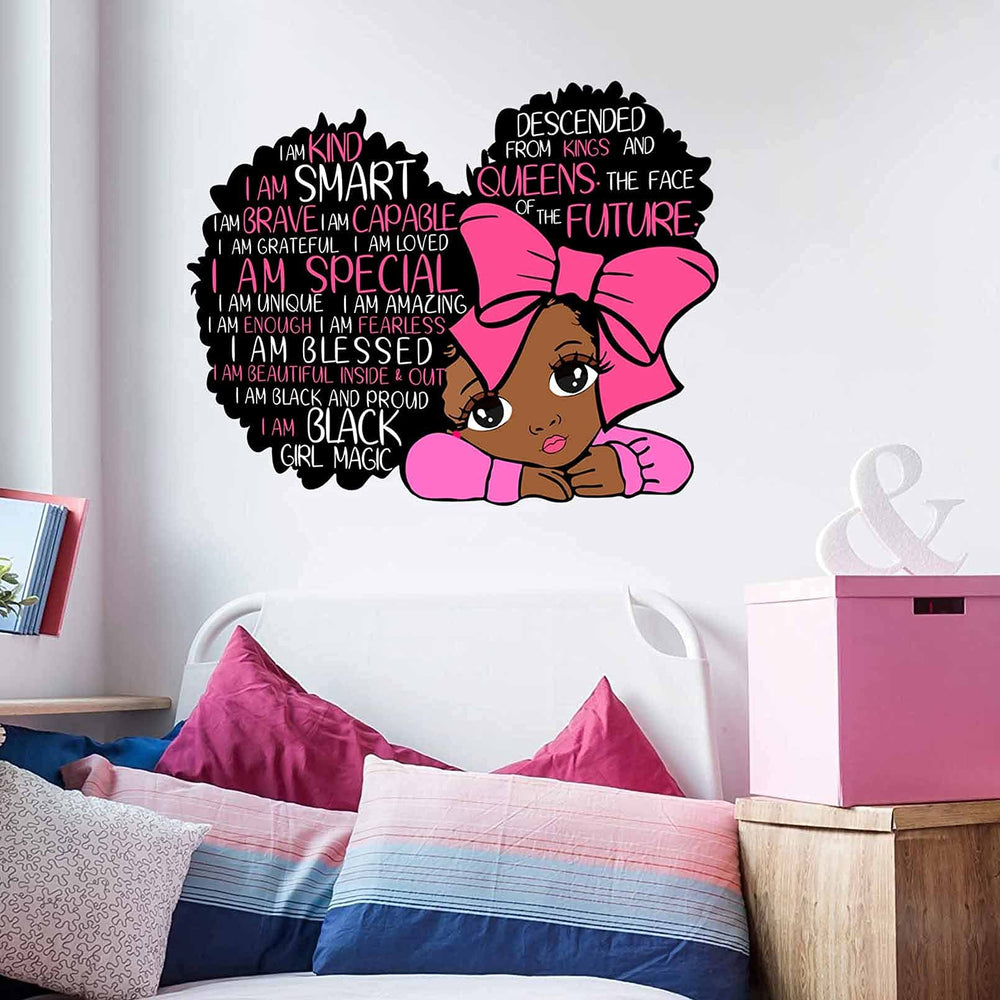 Yovkky bedroom decor pink decal supports quick mess-free updates for school-age kids