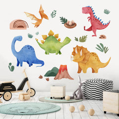 Yovkky brachiosaurus wall decals create tall playful accents