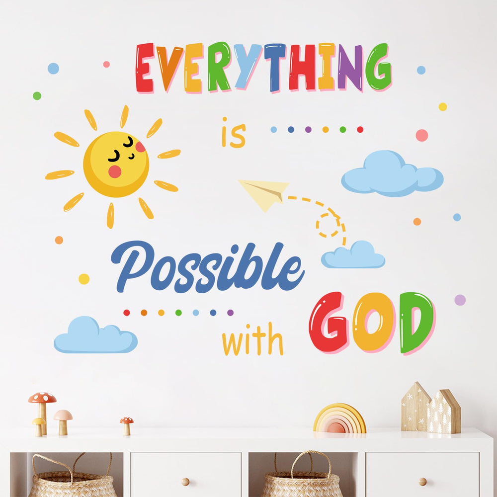 Yovkky nursery wall decal is removable and mess-free for easy updates.