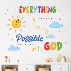 Yovkky nursery wall decal is removable and mess-free for easy updates.