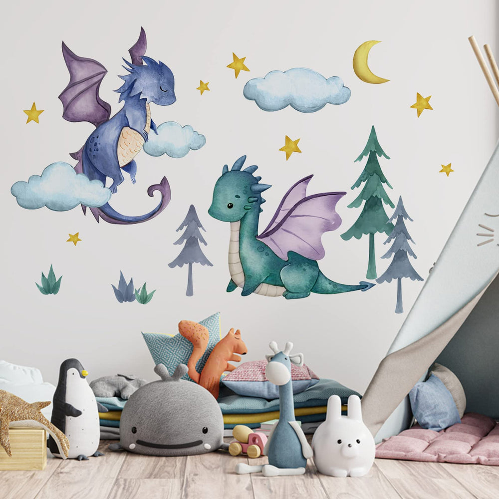 Yovkky Nursery wall decals with colorful patterns add whimsical charm to any space.