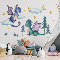 Yovkky Nursery wall decals with colorful patterns add whimsical charm to any space.