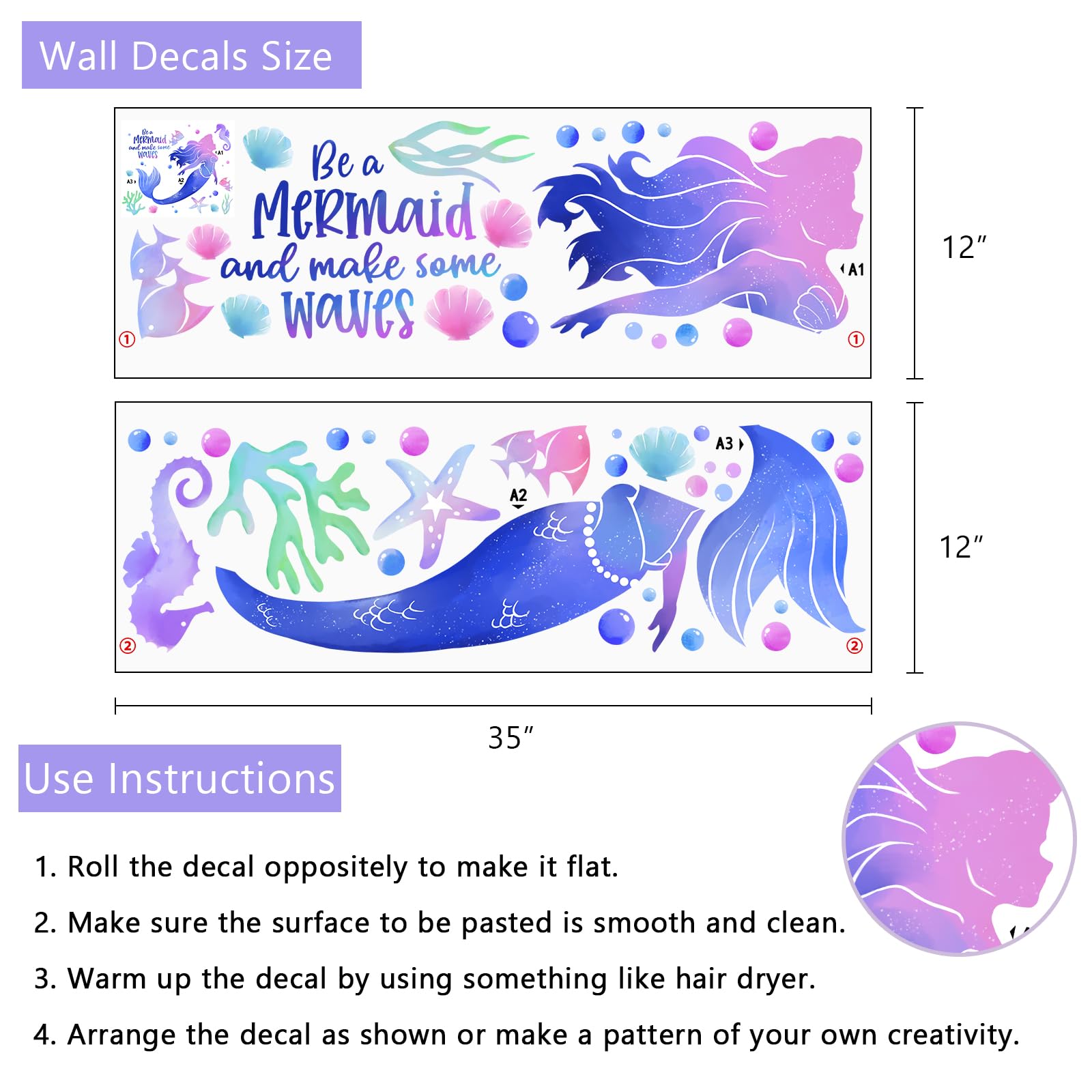 Yovkky starfish wall sticker adds coastal charm with mess-free removal.