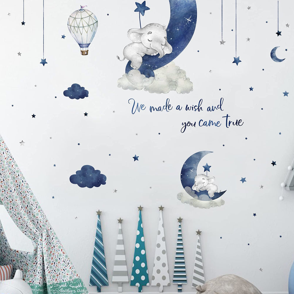 Yovkky watercolor cloud wall sticker creates soft nursery ambiance