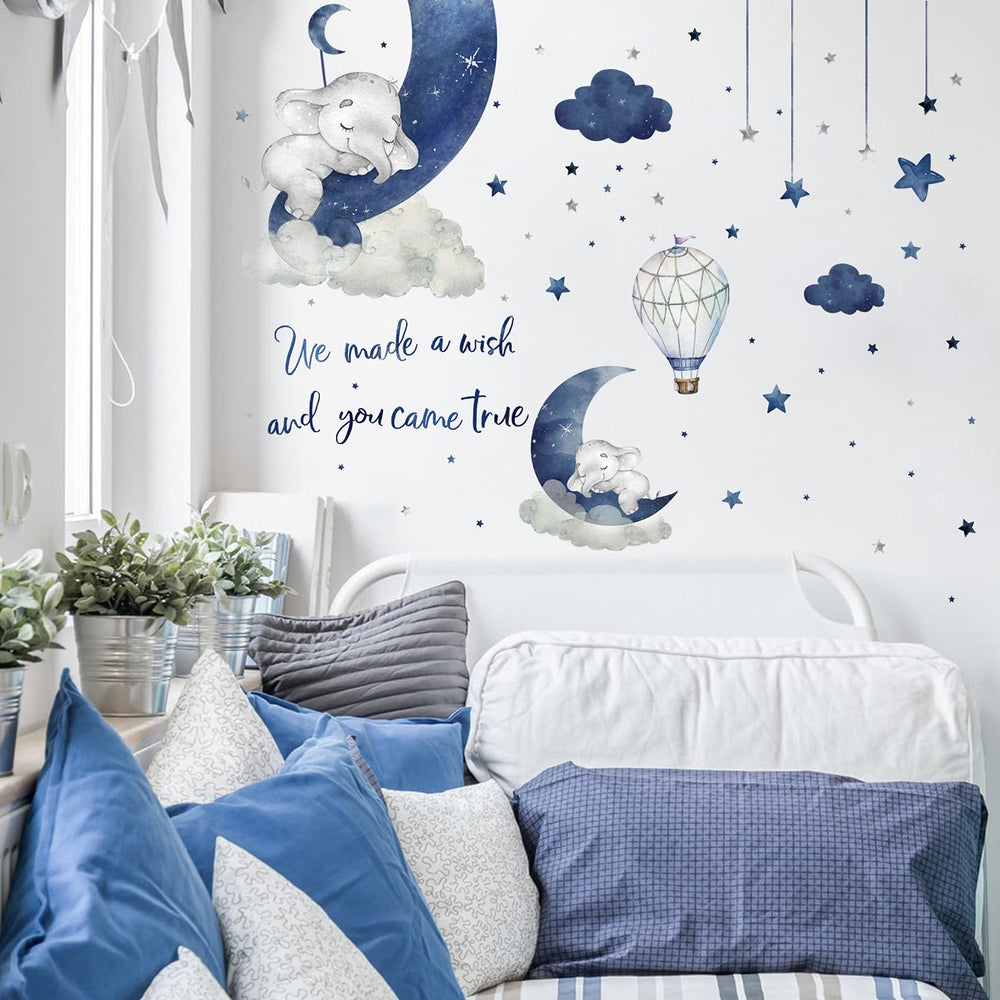 Yovkky watercolor star pattern nursery decor adds playful sparkle