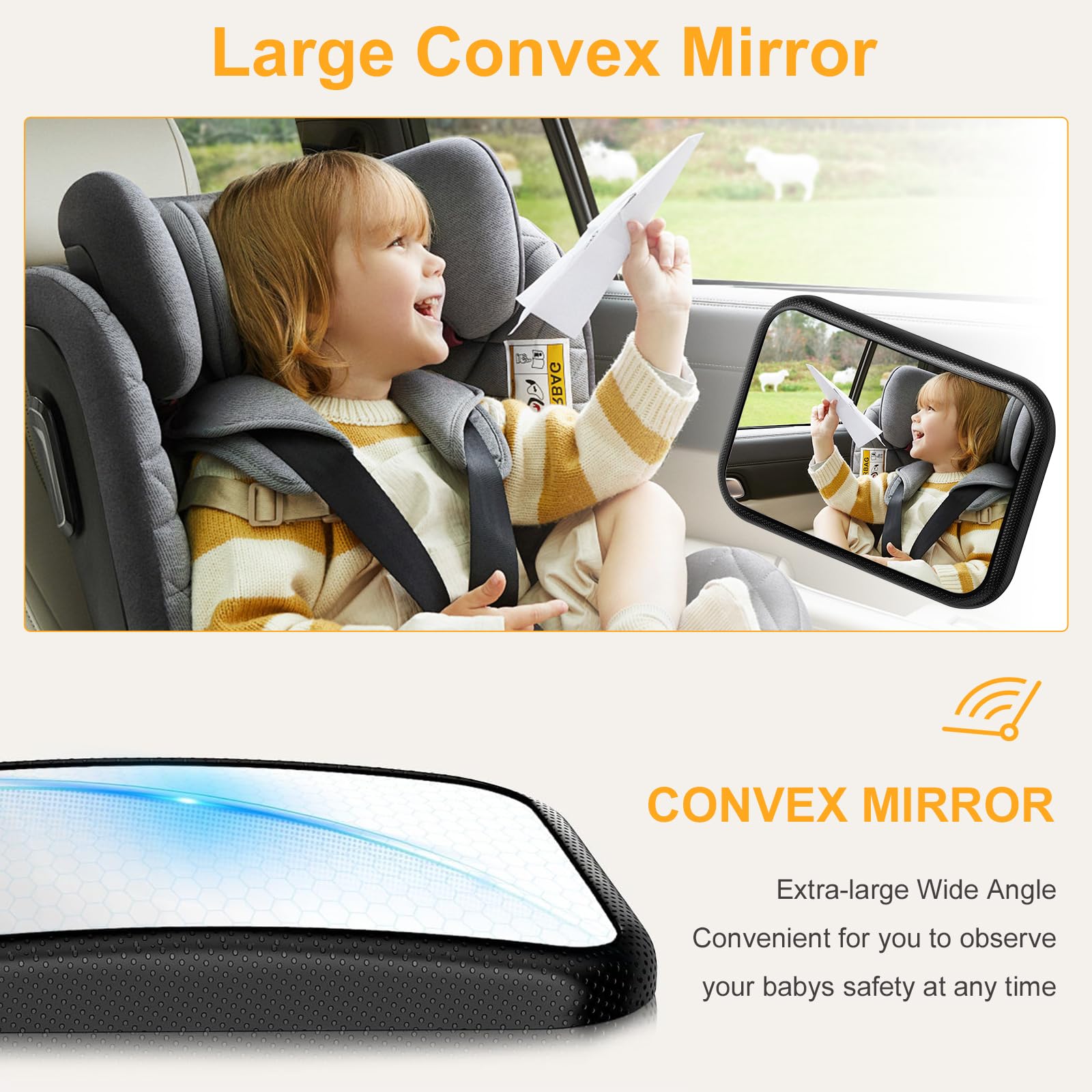 YOVKOK crash-tested mirror offers shatterproof reassurance on the go.