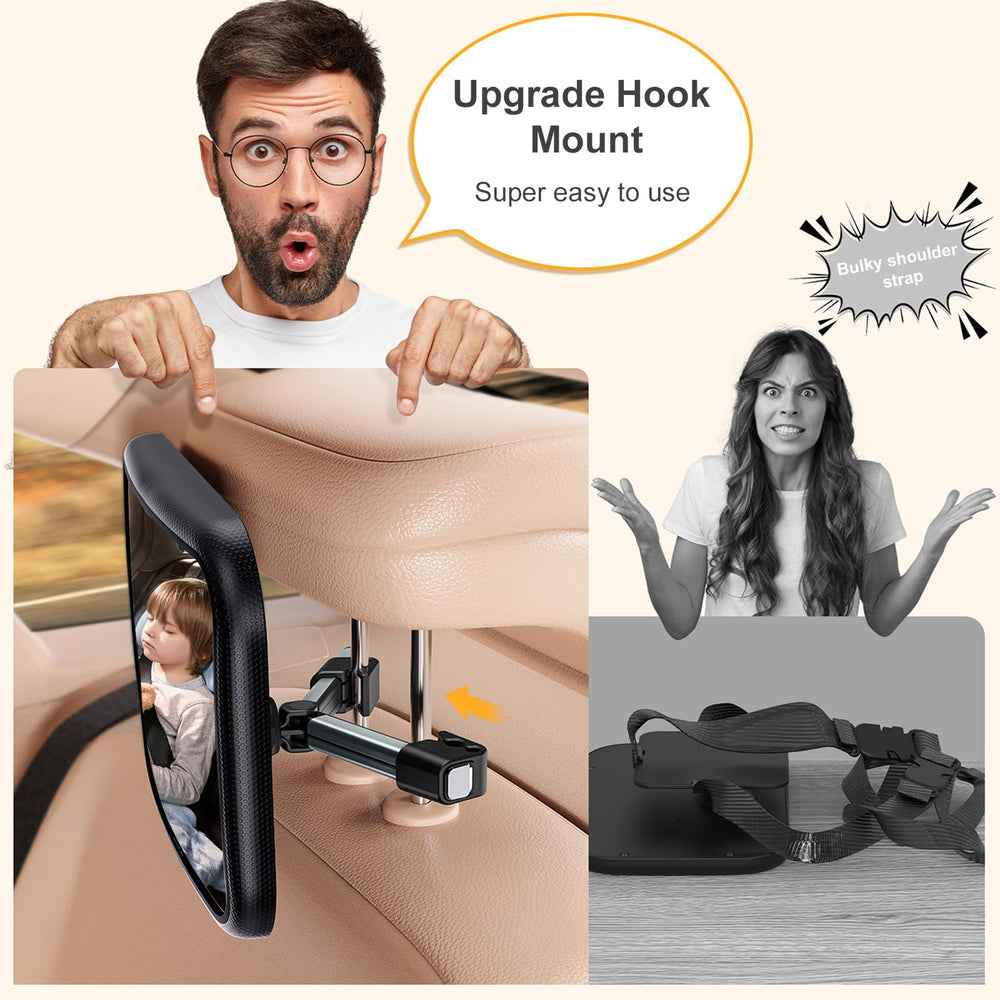 YOVKOK sturdy-construction mirror stays stable on bumpy roads.