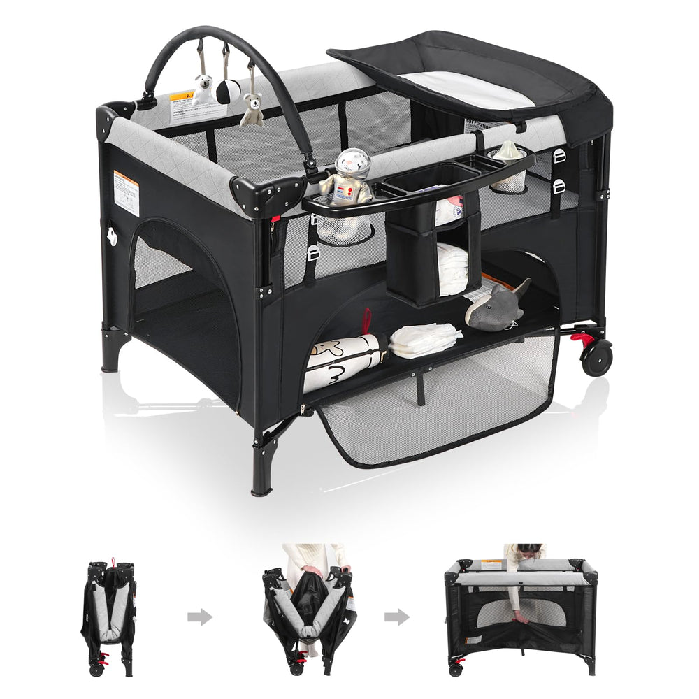 YoYiCuna bassinet one-hand setup: fast, tool-free assembly for quick nighttime transitions.