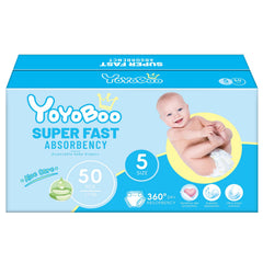 YOYOBOO disposable newborn diapers pack close-up shows soft texture for comfort.