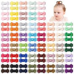 Yoyokid 100pcs baby bows in pairs for versatile outfit matching.