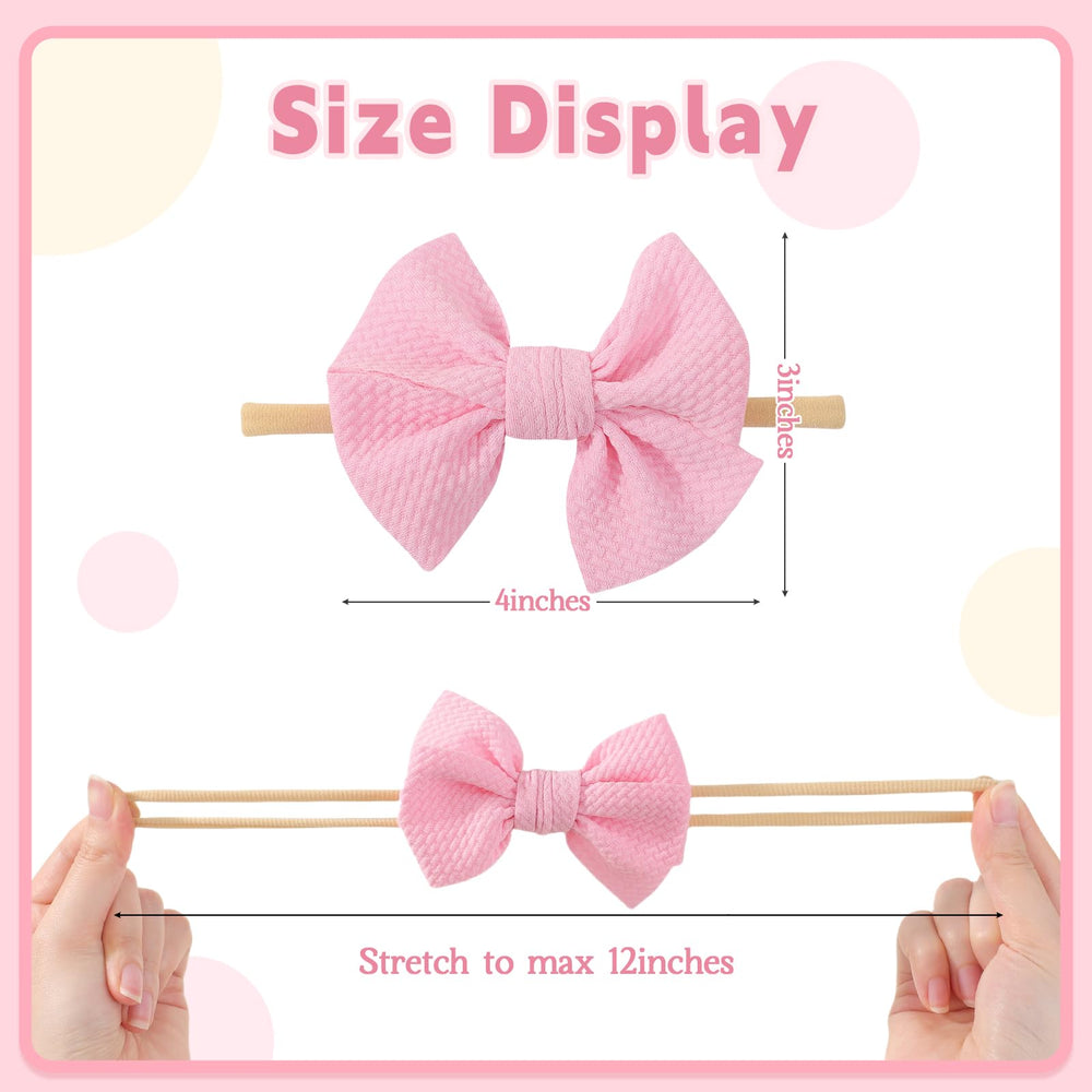 yoyokid baby headband white bow adds clean, classic looks for newborns