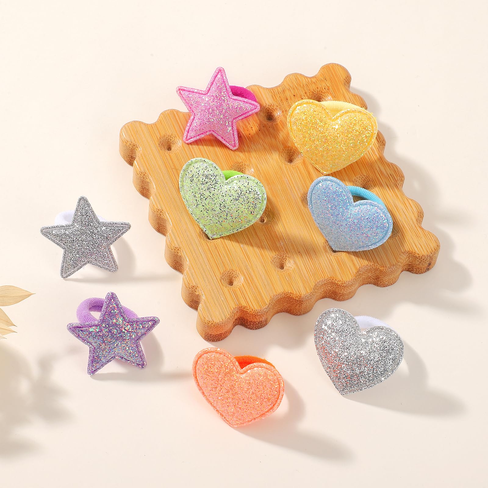 Yoyokid glitter hair ties used as photo prop for birthdays and celebrations
