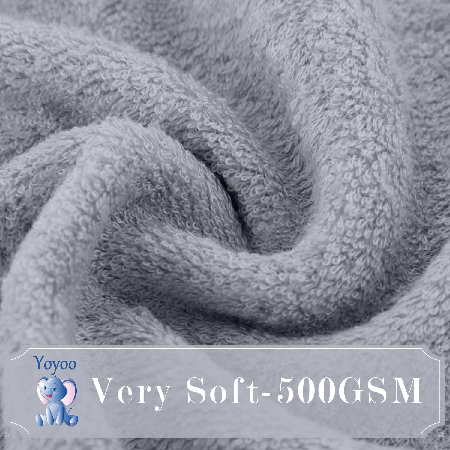 YOYOO 30x30 absorbent towel demonstrates generous size and quick-drying performance.