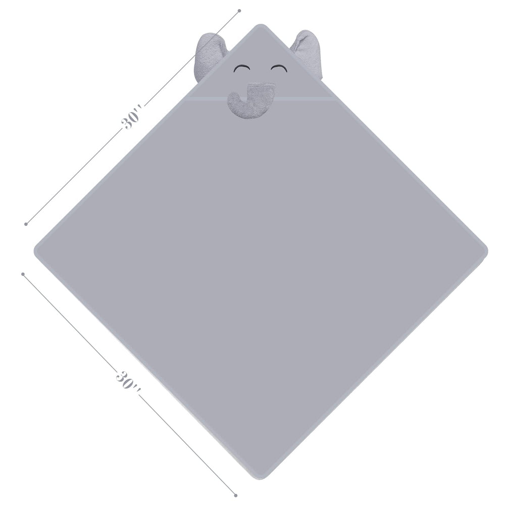 YOYOO Hooded Elephant Design Towel keeps baby cozy with a playful silhouette.