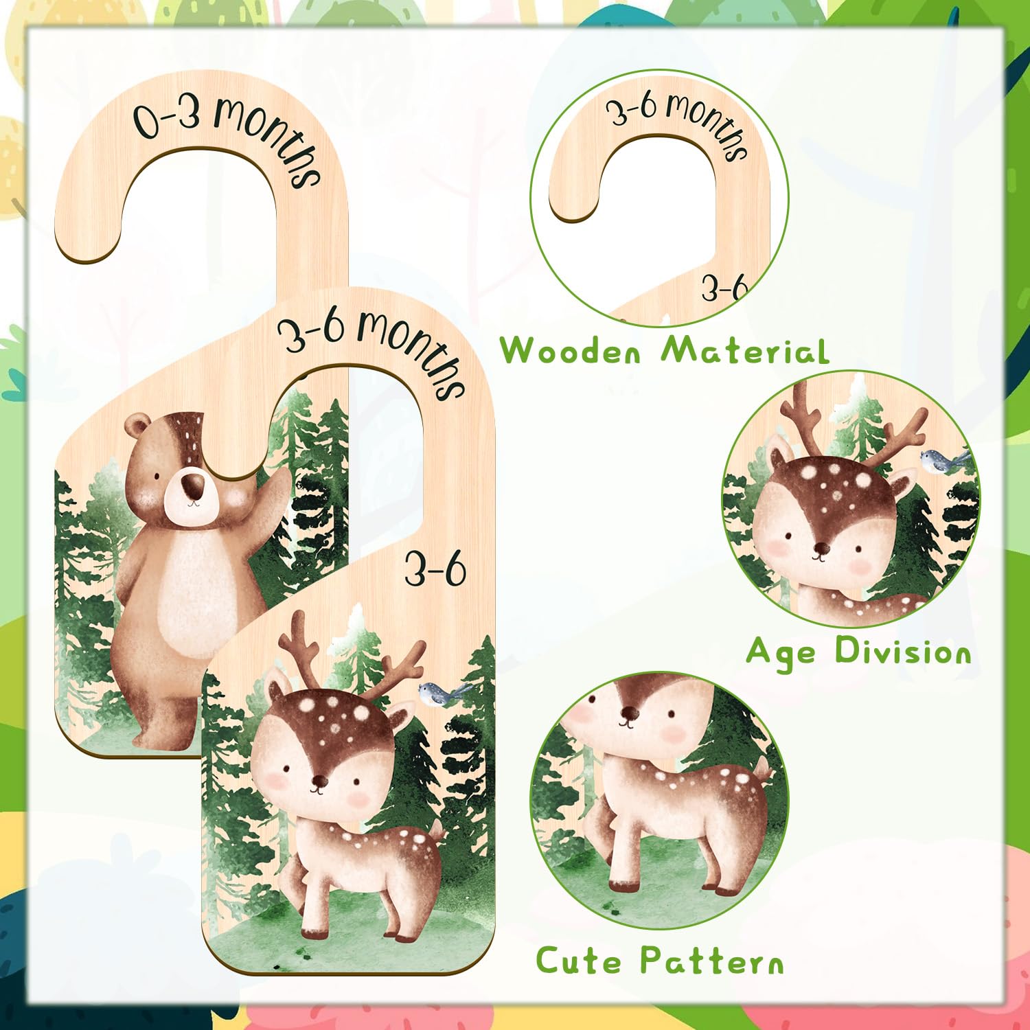 Yoyuspy 7-piece set emphasizes jungle theme and quick size sorting.