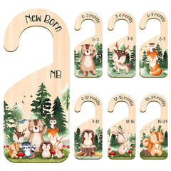 Yoyuspy jungle-animal-pattern dividers organize newborn clothes at a glance.