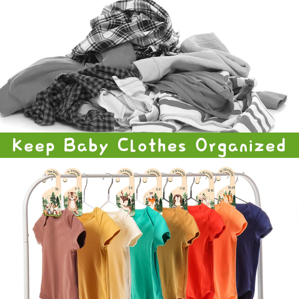 Yoyuspy NB-to-24M-friendly organizers simplify closet sorting.