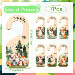 Yoyuspy wooden dividers highlight natural texture while organizing NB to 24M clothing.