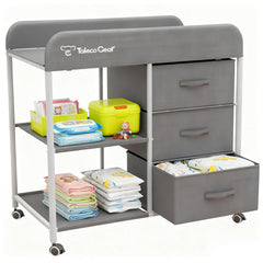 Yozoia baby-changing-table front view shows a safe, organized changing area.