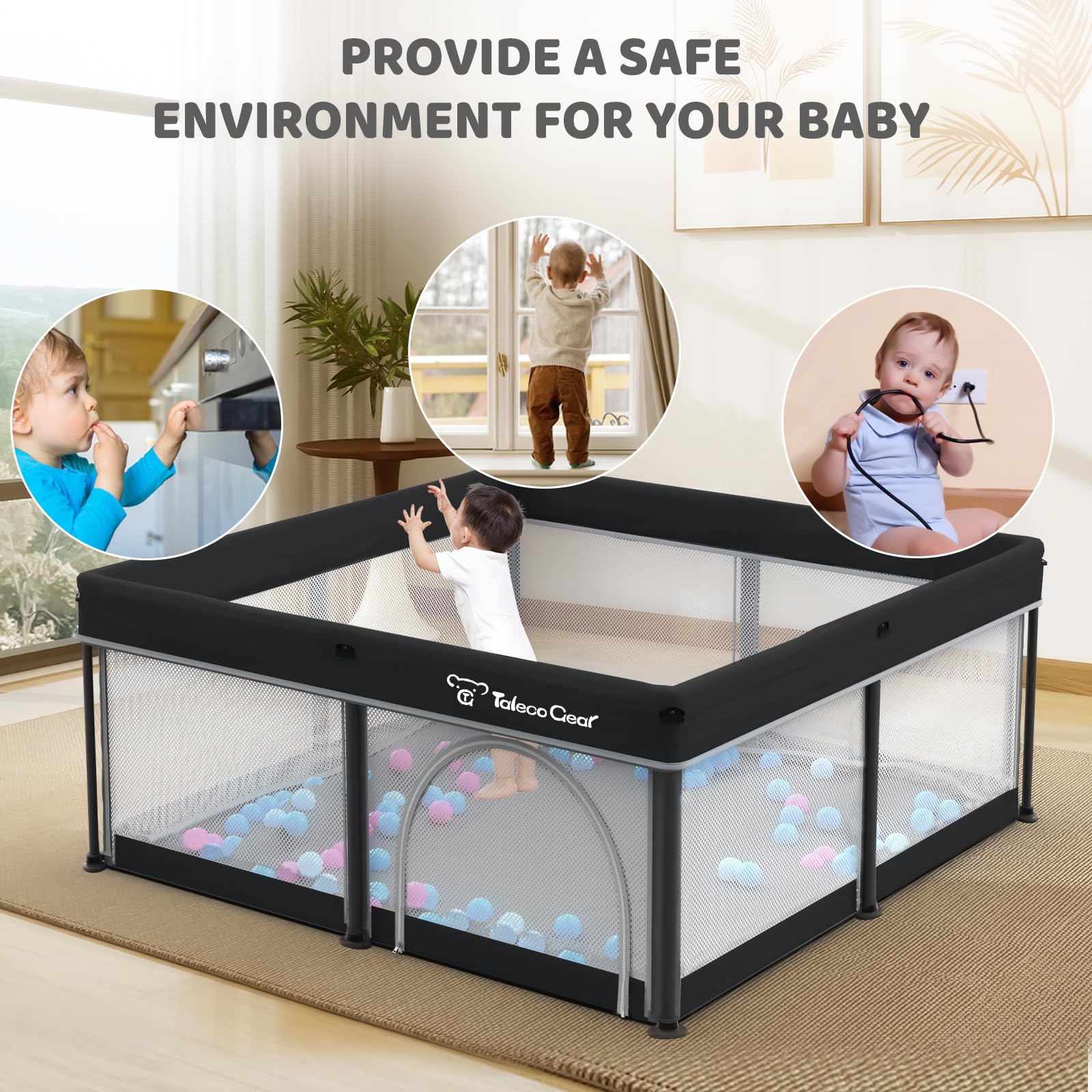 Yozoia Taleco Gear play pen 360° vision mesh for supervision