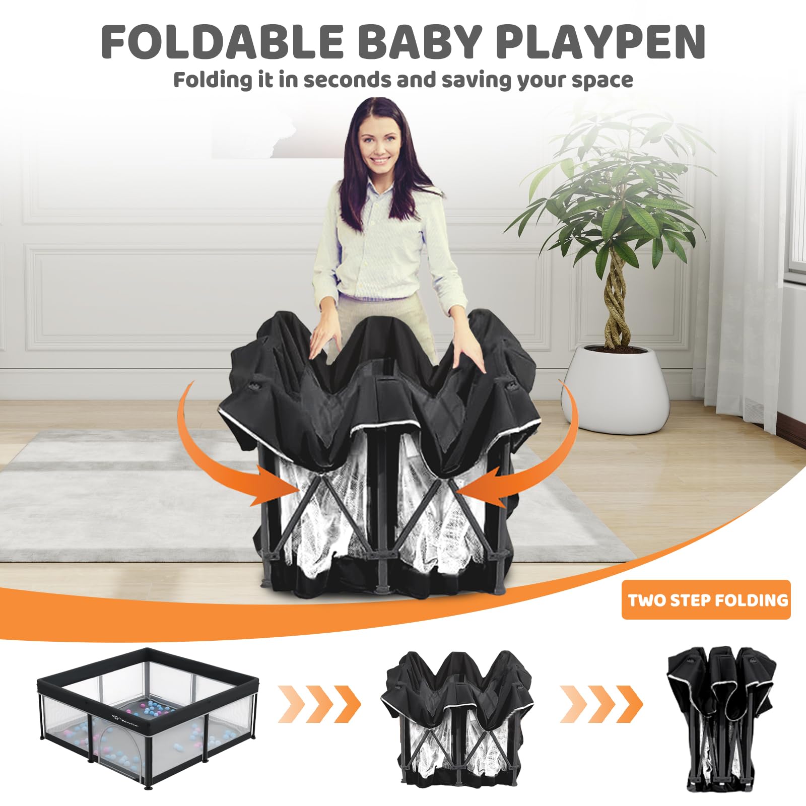 Yozoia Taleco Gear play pen with ocean balls included