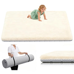 Yozoia Thick Baby Play Mat foam core shown for plush tummy time cushioning