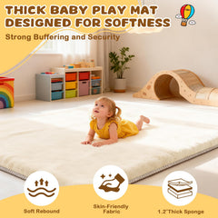 Yozoia Thick Baby Play Mat removable cover highlighted for easy cleaning