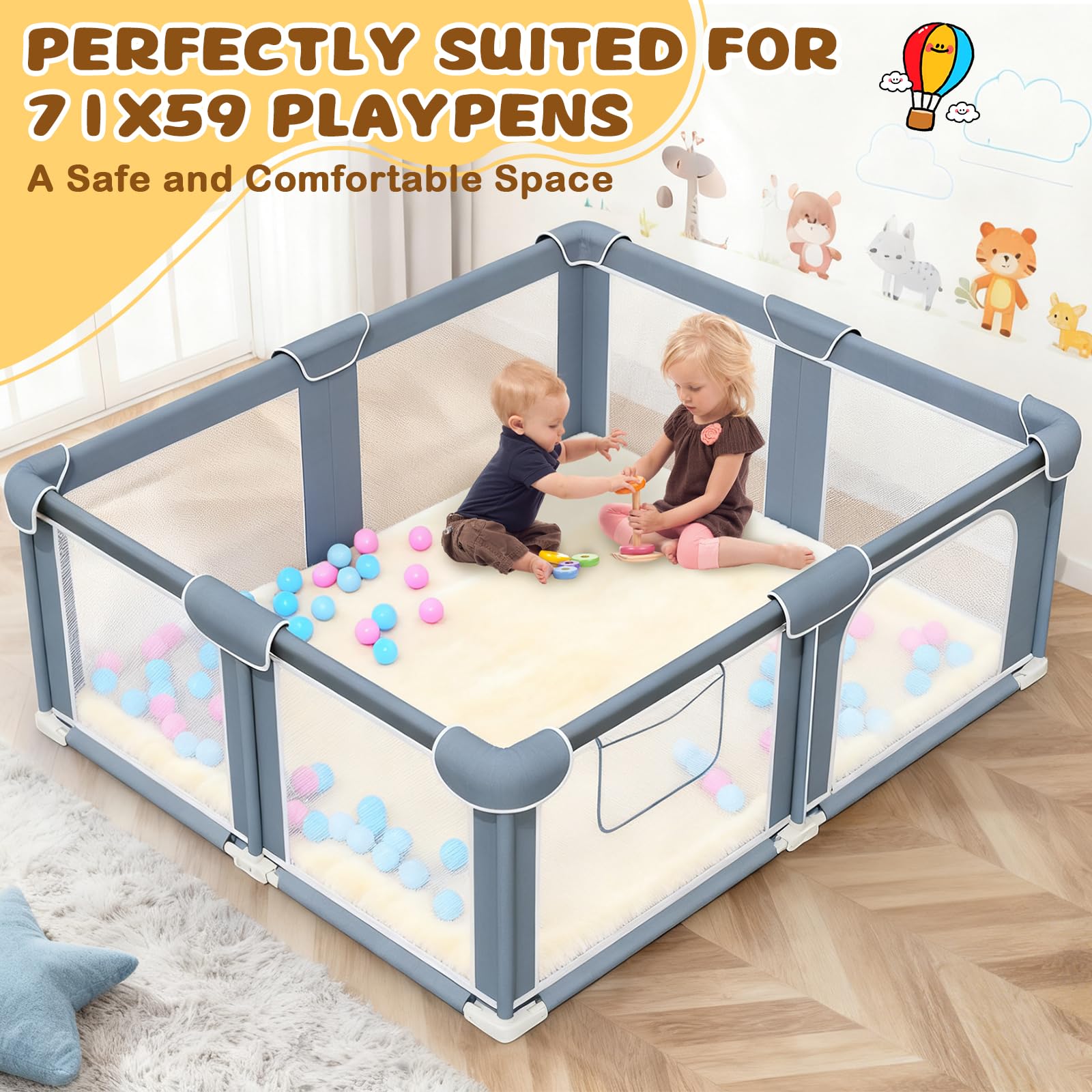 Yozoia Thick Baby Play Mat ideal for tummy time use