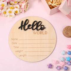 YQQYG baby-name-tag-wood-sign records baby's details for timeless keepsake.